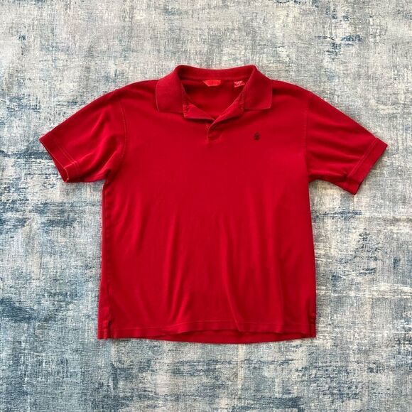 *CLEARANCE* Izod Red Polo Short Sleeve Tee Medium - Picture 1 of 7